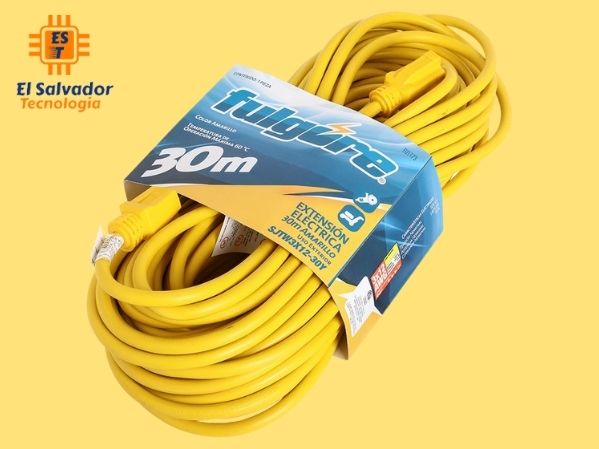 Extensión para exterior 3x12 awg amarilla 30m