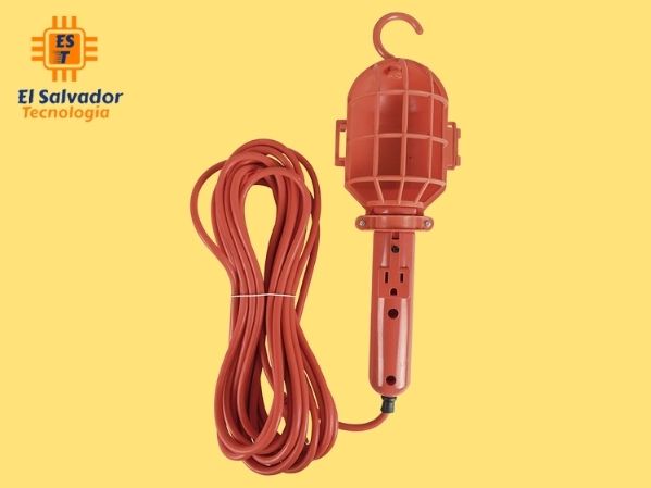 Extensión para exterior tsj 2x18 awg naranja con luz