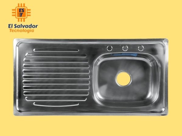 Fregadero empotrar 1e 1p derecha 100x50x15 cm 304 0.6