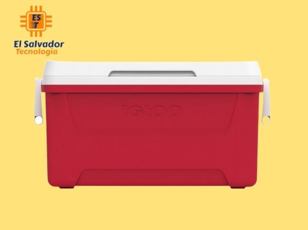 Hielera 45 l 48 cuartos de galón rojo con blanco