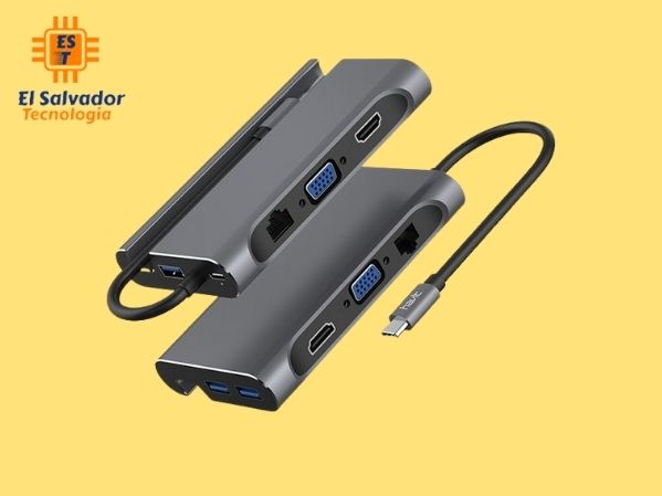 Hub tipo c con conexiones hdmi rj45 usb Havit