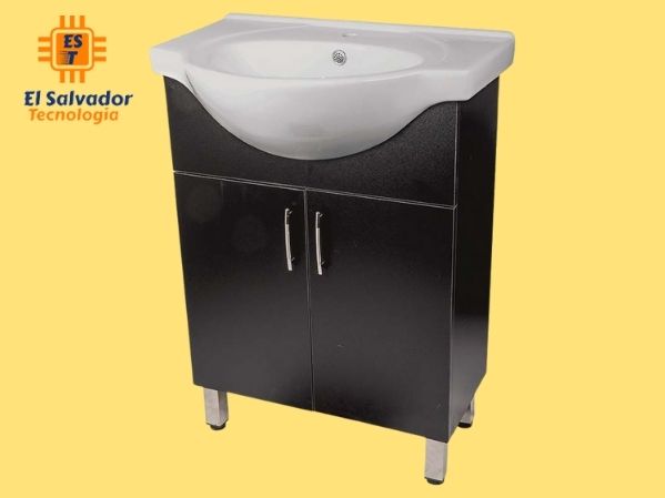 Mueble de baño mdf 86.4x60x46 cm wengue andria