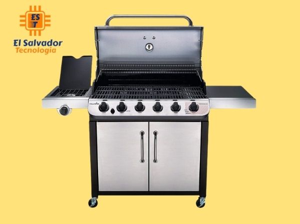 Parrilla gas convectiva 6 quemadores + 1 lateral y gabinete