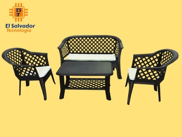 Set de jardín de 4 piezas veranda café