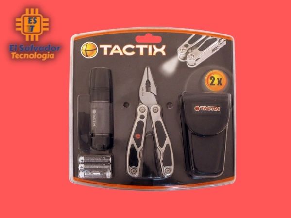 Tenaza multiuso 16 en 1 con lampara Tactix 900056