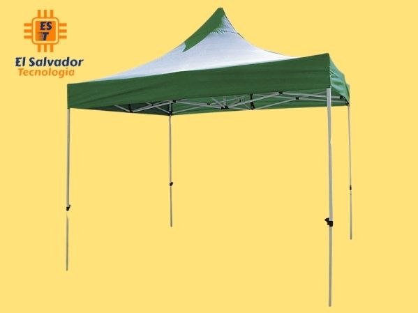 Toldo plegable verde 3x3 m
