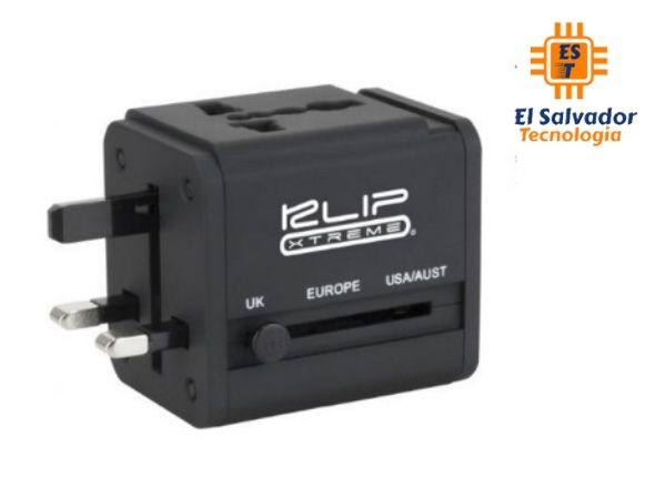 Adaptador universal para viajes - Dos puertos USB Klip Xtreme KMA-150