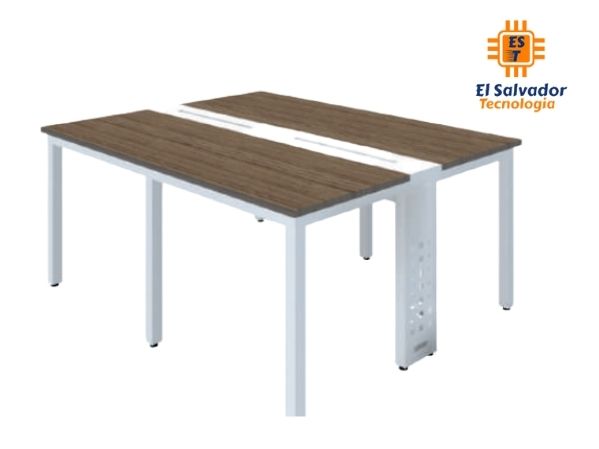 Escritorio contempo 4 puestos de trabajo C/U 0.90x0.60 - 1.80X1.40x0.76 mt CNT 14926