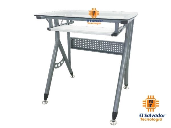 Estación de trabajo unipersonal cubierta de vidrio Max