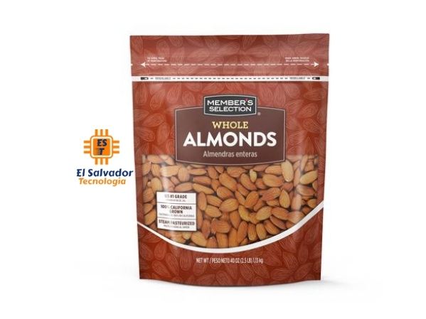 Almendras Enteras sin Sal Member's Selection 2.5LB