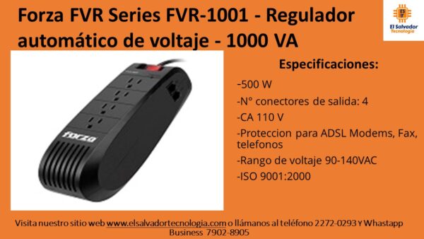 Forza FVR Series FVR-1001 - Regulador automático de voltaje - 1000 VA