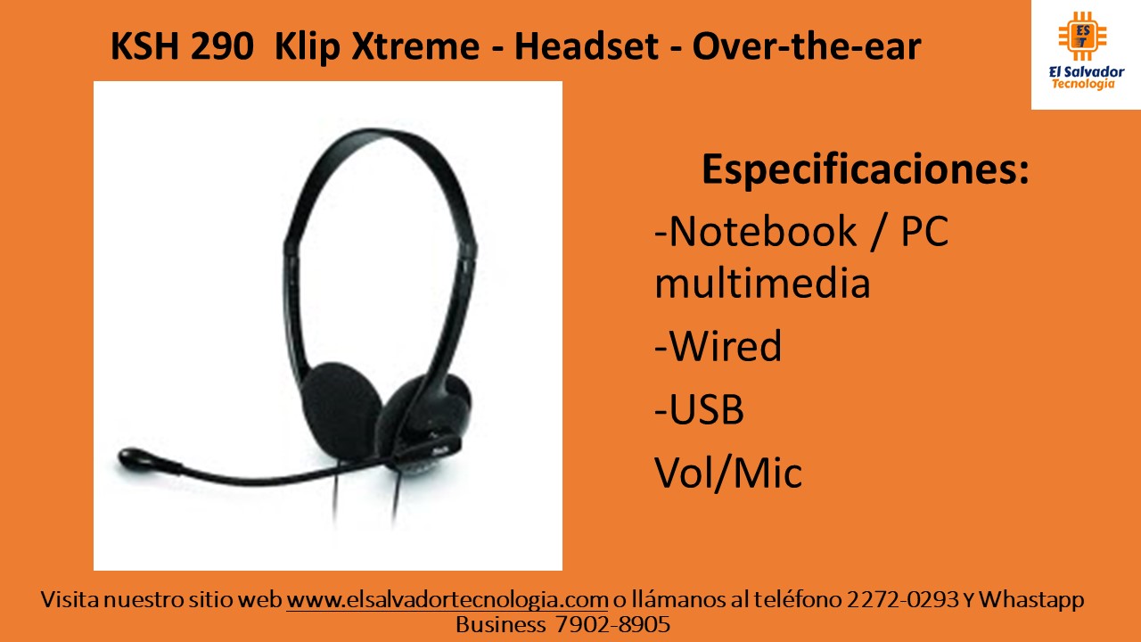 Auriculares Klip Xtreme - Sekual - USB - KSH-290 - Imagen 2