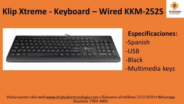 Klip Xtreme - Keyboard – Wired KKM-252S