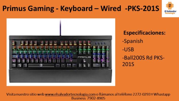 Primus Gaming - Keyboard – Wired  -PKS-201S