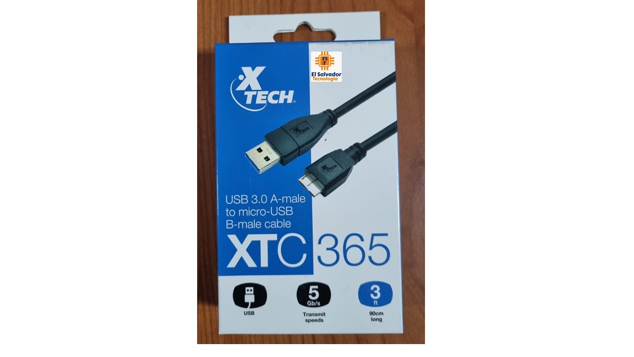 Cable para conectar Discos Duros Externos USB 3.0 -Ancho 90 CM - XTC 365 -  El Salvador Tecnologia y Muebles para Oficina