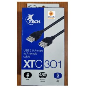 Cable de Extension USB 2.0 macho A hembra XTECH XTC-301-Ancho 1.8 Mt