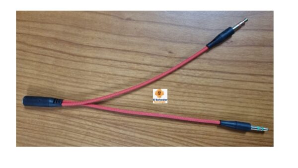 Cable Convertidor de Auriculares y Audifonos Conexion 3.5 mm de 1 Espiga a 2 - Espigas (Ideal para PC de Escritorio y Laptos Antiguas)
