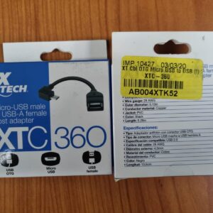 Cable OTG Convertidor para Conectar Dispositivos USB Compatibles- Con Celulares con Entrada MicroUSB- Xtech XTC 360