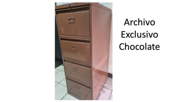 Archivo Metalico de 4 Gabetas -JNX - Exclusivo - Chocolate