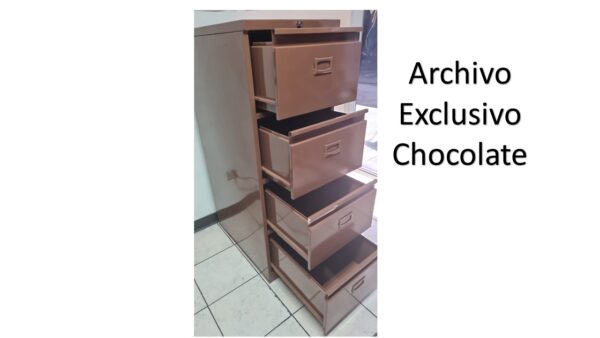 Archivo Metalico de 4 Gabetas -JNX - Exclusivo - Chocolate