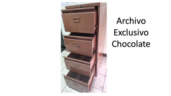 Archivo Metalico de 4 Gabetas -JNX - Exclusivo - Chocolate