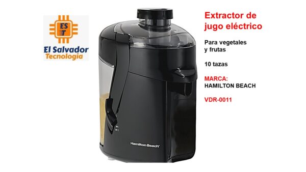 Extractor de jugo eléctrico Para vegetales y frutas 10 tazas MARCA - HAMILTON BEACH VDR-0011