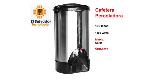 Cafetera Percoladora - 100 tazas - 1500 watts - Marca - Oster - VDR-0026