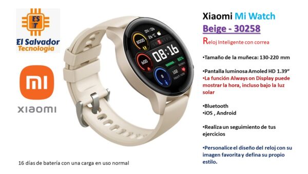 Reloj Inteligente - Xiaomi Mi Watch Beige - 30258