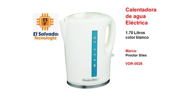 Calentadora de agua Eléctrica - 1.70 Litros color blanco - Marca - Proctor Silex - VDR-0028