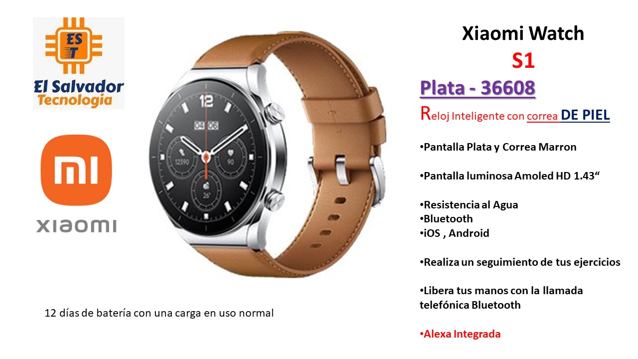 Xiaomi Smartwatch S1 Pro, Plateado