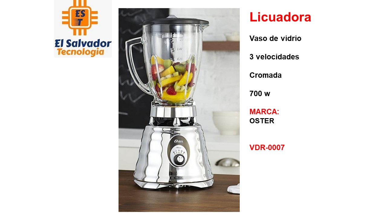 Licuadora Profesional - 700 W - Jarra De Vidrio 1.5 L - Negra