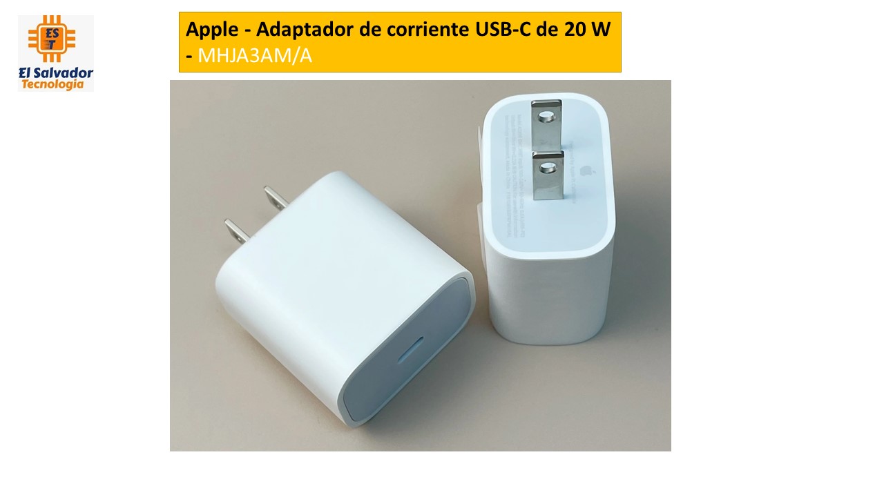 Apple - Adaptador de corriente USB-C de 20 W - MHJA3AM/A