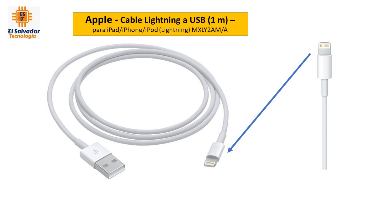 Apple - Cable Lightning a USB -1 mt – para iPad-iPhone-iPod - Lightning - MXLY2AM A