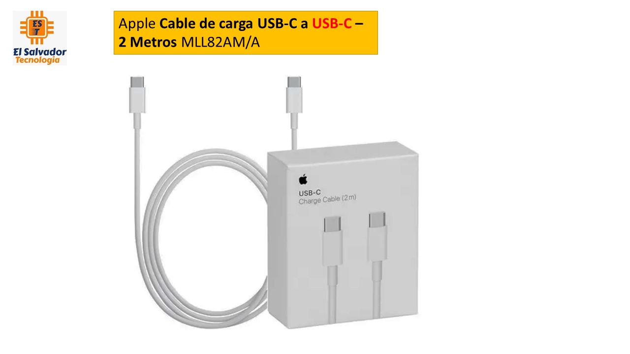 Apple Cable de carga USB-C a USB-C – 2 Metros MLL82AM A