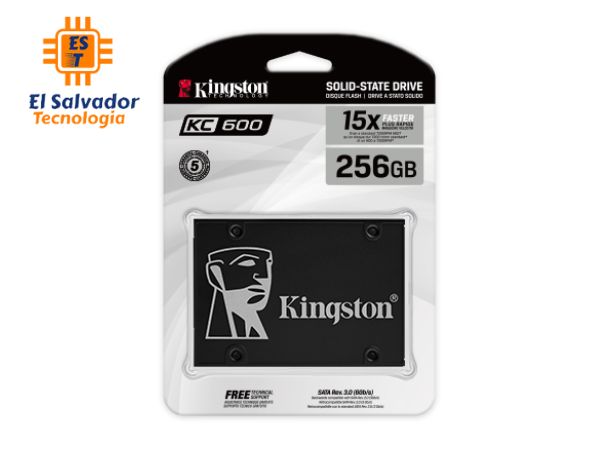 Unidad de estado sólido Kingston con autocifrado KC600 – 256 GB – SKC600/256G