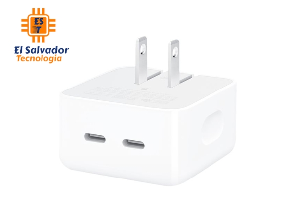 Apple Adaptador de corriente compacto de 35 W con dos puertos USB-C - MNWM3AM/A