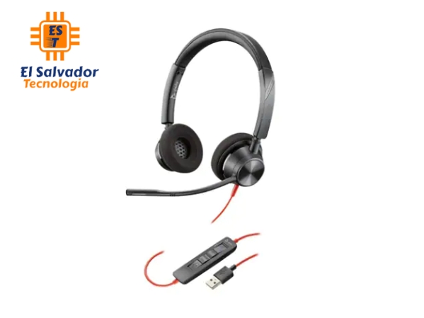 Auriculares Poly Blackwire 3320 - 3300 Series - conector USB - 213934-101