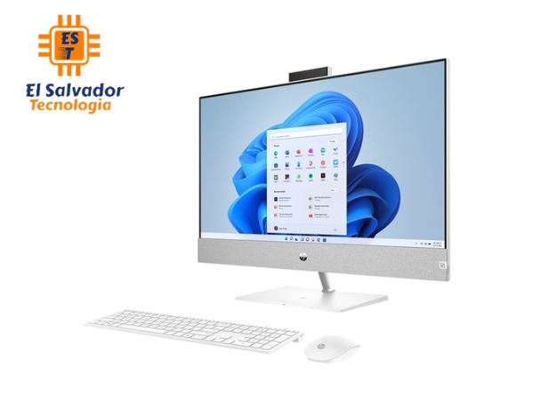 Computadora All In One – HP Pavilion 27-ca0000la - AMD Ryzen 5 5500U - 8GB RAM - 512GB SSD - Win 10 Home - 58Q84LA#ABM