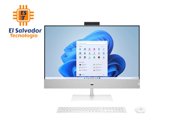 Computadora All In One – HP Pavilion 27-ca0005la - AMD Ryzen 7 5700U - 16GB RAM - 1TB HDD - Win 10 Home - 589Z3LA#ABM