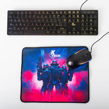 Combo Teclado Mouse y Alfombrilla Xtech Hasha - USB - XTK-535S