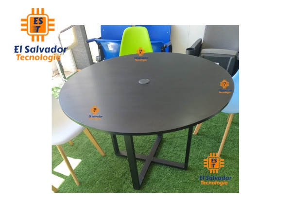 Mesa de reunión multifuncional 1.10 diámetro modelo gótica