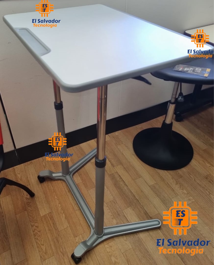 Mesa de trabajo y estudio con pistón de elevación para área de capacitación recepción multifuncional