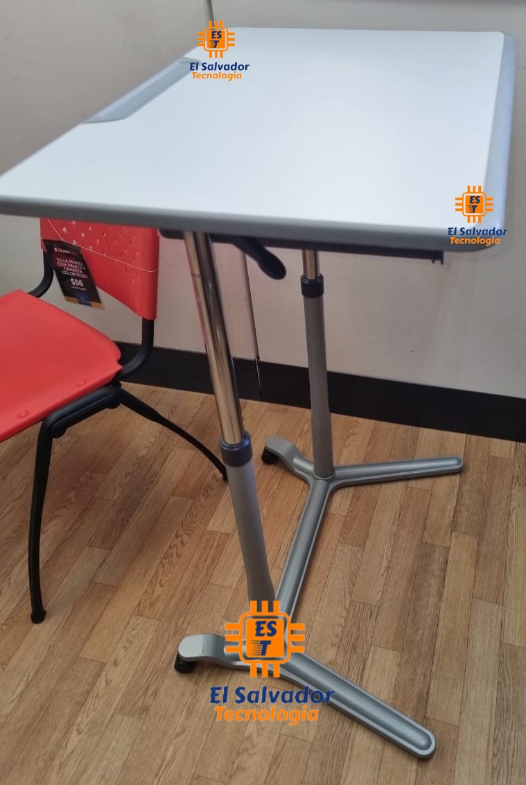 Mesa de trabajo y estudio con pistón de elevación para área de capacitación recepción multifuncional