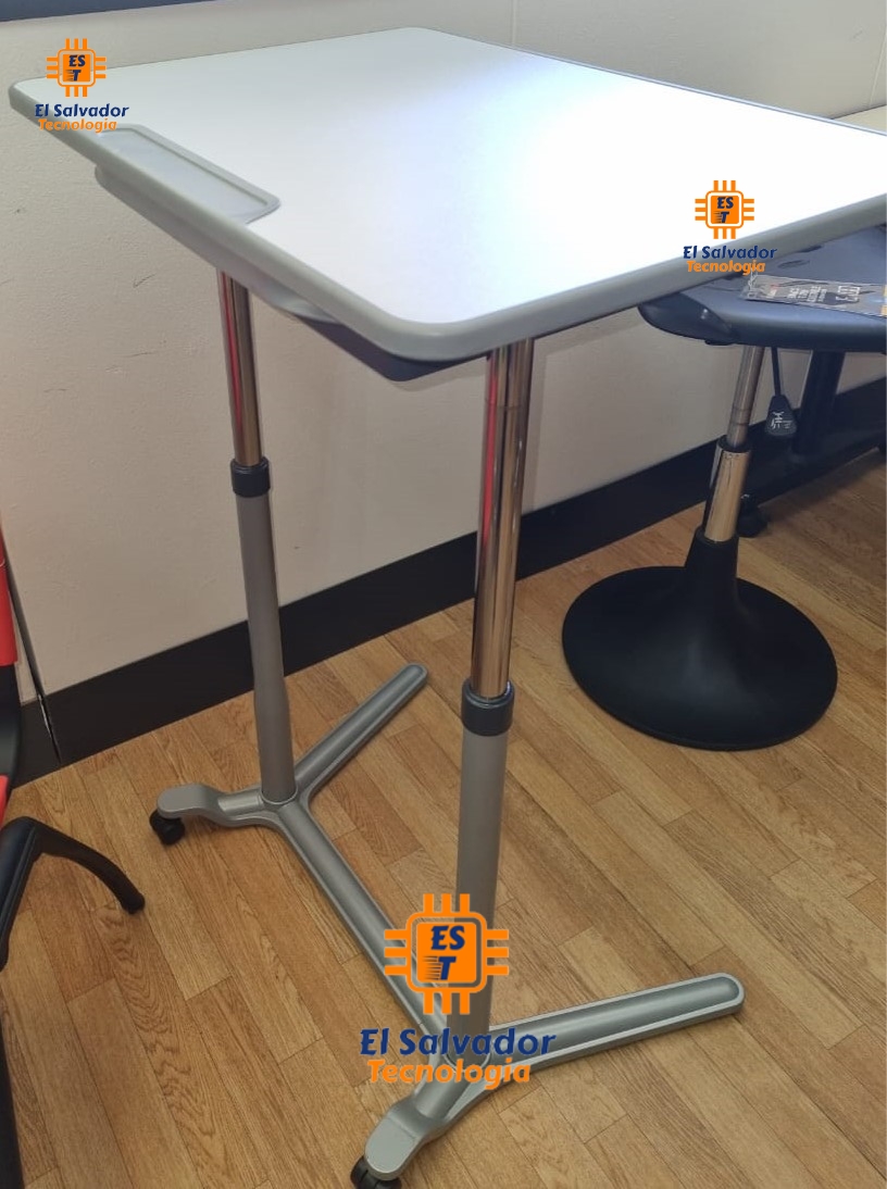 Mesa de trabajo y estudio con pistón de elevación para área de capacitación recepción multifuncional