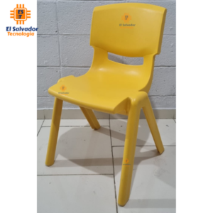 Silla titan plastificada de alta resistencia 300lbs infantil para parvularia kínder y hogar – Amarillo