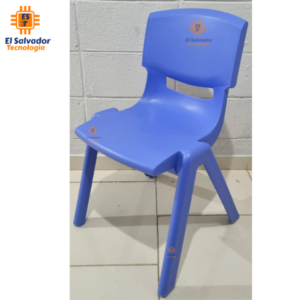 Silla titan plastificada de alta resistencia 300lbs infantil para parvularia kínder y hogar – Azul