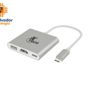 Xtech - Adaptador multipuerto USB Tipo C 3-en-1 - USB 3.1-HDMI-USB C - XTC-565