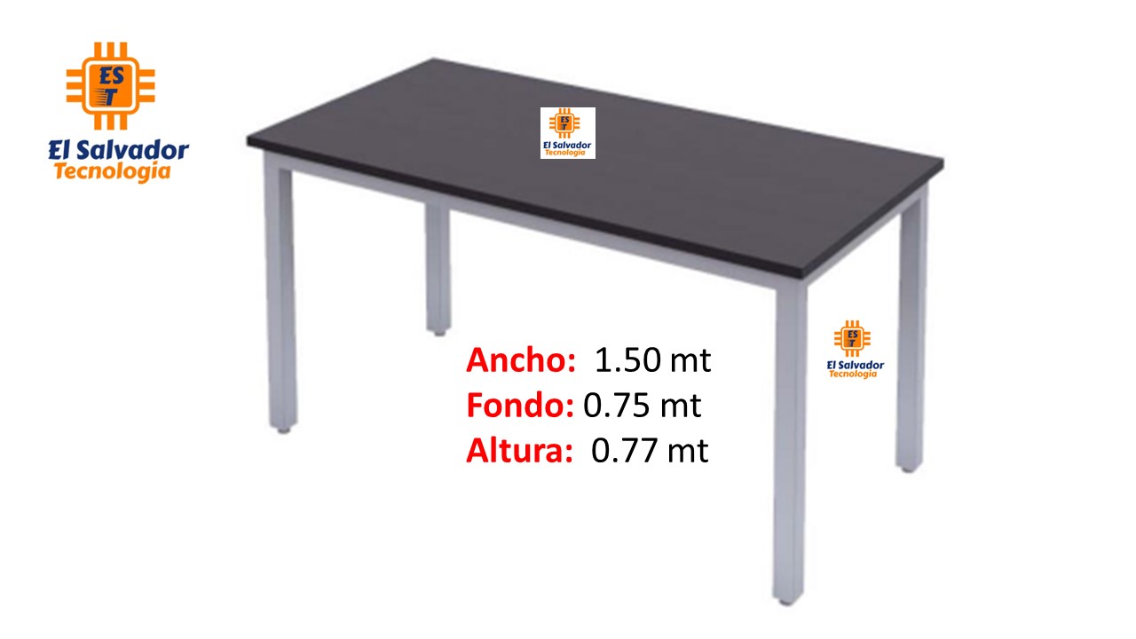 Escritorio Moderno - Mesas de Trabajo Modular -Lineal - CNT 30642 - 1.50 Ancho x 0.75 Profundidad x 0.77 Altura