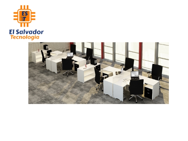 Estacion de Trabajo Zeus Moderna en L con Archivo MD00046