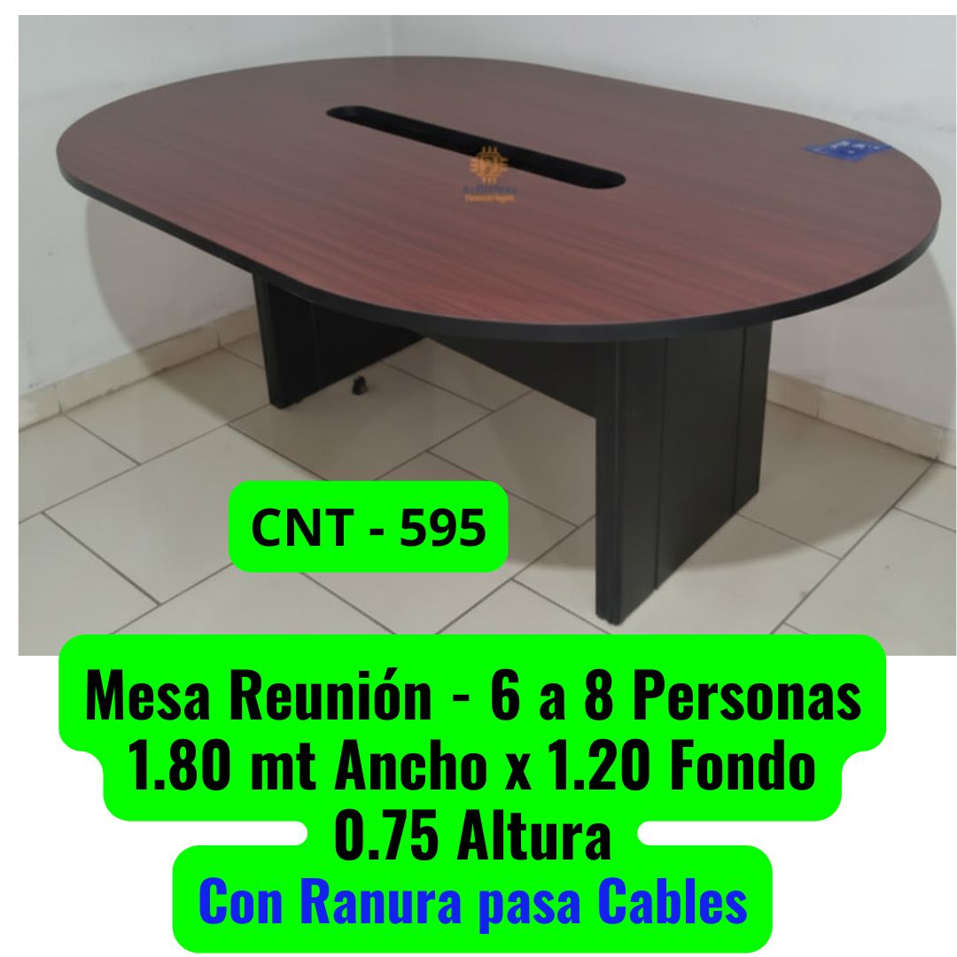 Mesa de Reunion de 6 a Personas Color zapelly con ranura pasa cables El Salvador Tecnologia cnt 595